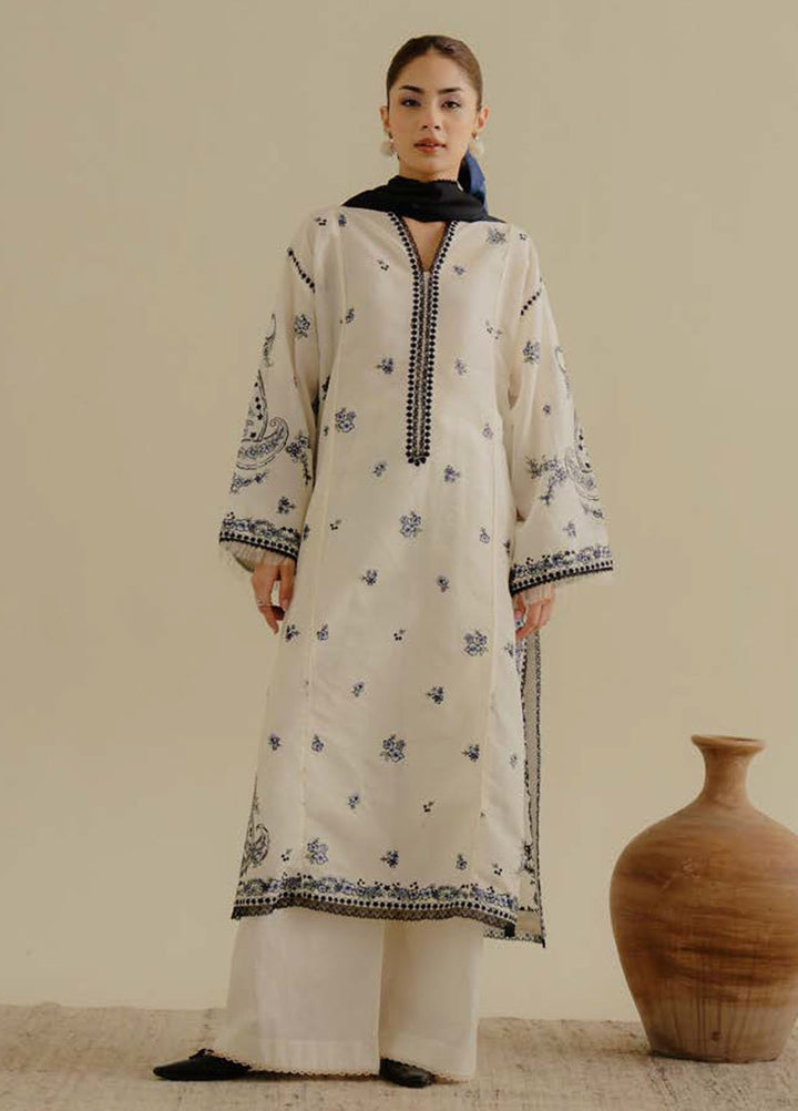 Coco by Zara Shahjahan Embroidered Lawn Suits Unstitched 3 Piece CZS25LD D-4 A Yana - Summer Collection