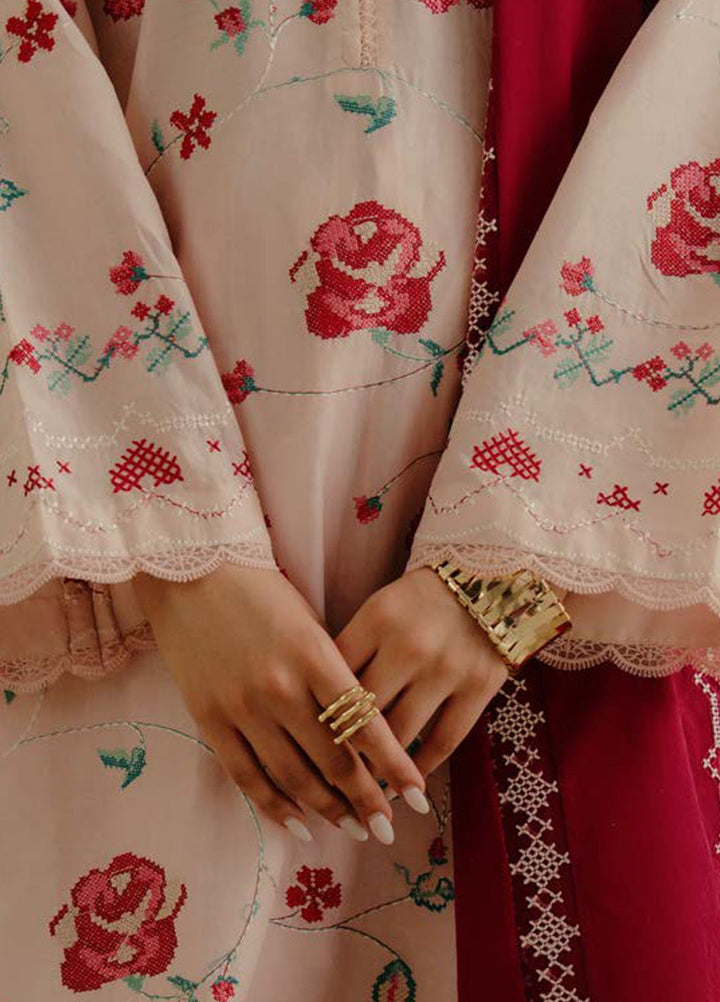 Coco by Zara Shahjahan Embroidered Lawn Suits Unstitched 3 Piece CZS25LD D-6 A Zufra - Summer Collection