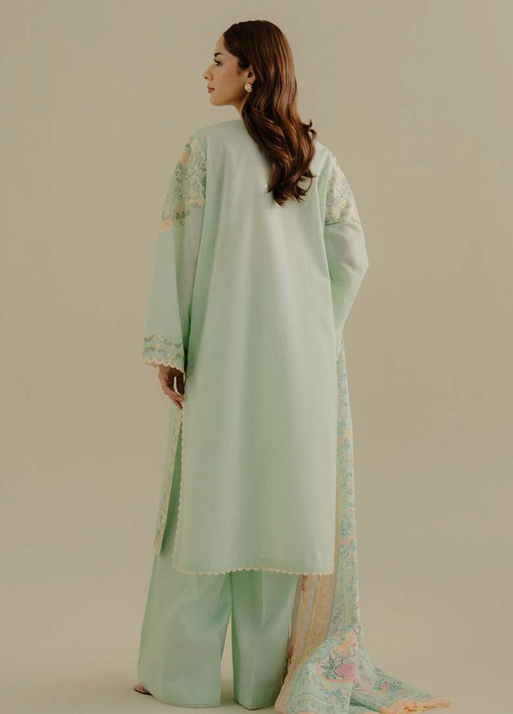 Coco by Zara Shahjahan Embroidered Lawn Suits Unstitched 3 Piece CZS25LD D-7 A Velin - Summer Collection