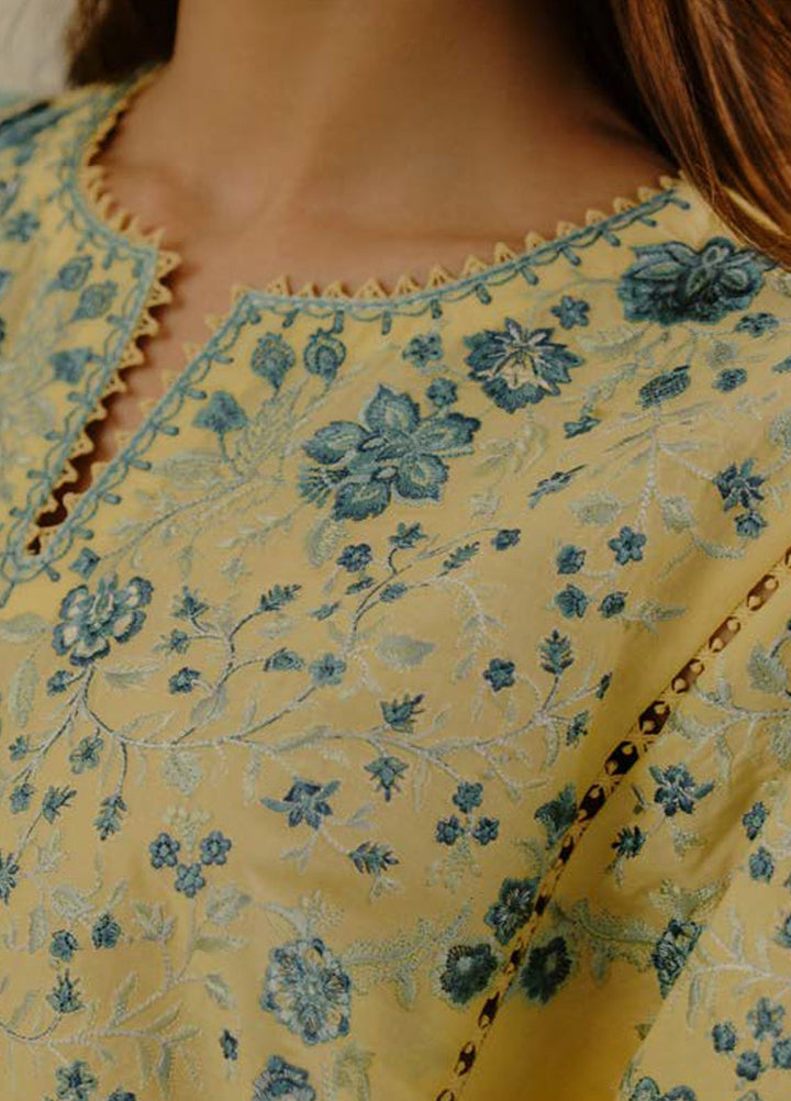 Coco by Zara Shahjahan Embroidered Lawn Suits Unstitched 3 Piece CZS25LD D-7 B Velin - Summer Collection