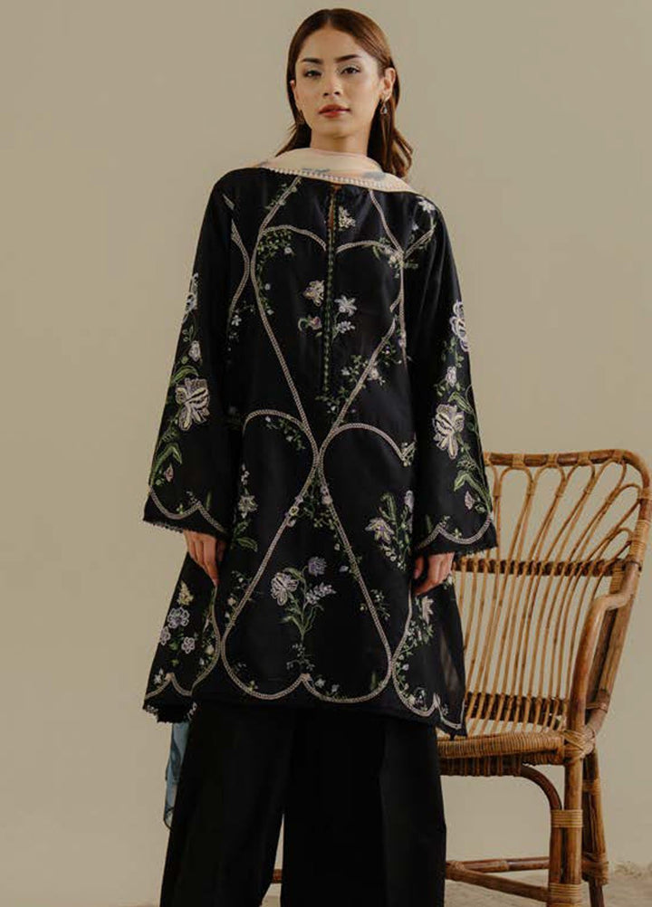 Coco by Zara Shahjahan Embroidered Lawn Suits Unstitched 3 Piece CZS25LD D-8 A Tara - Summer Collection