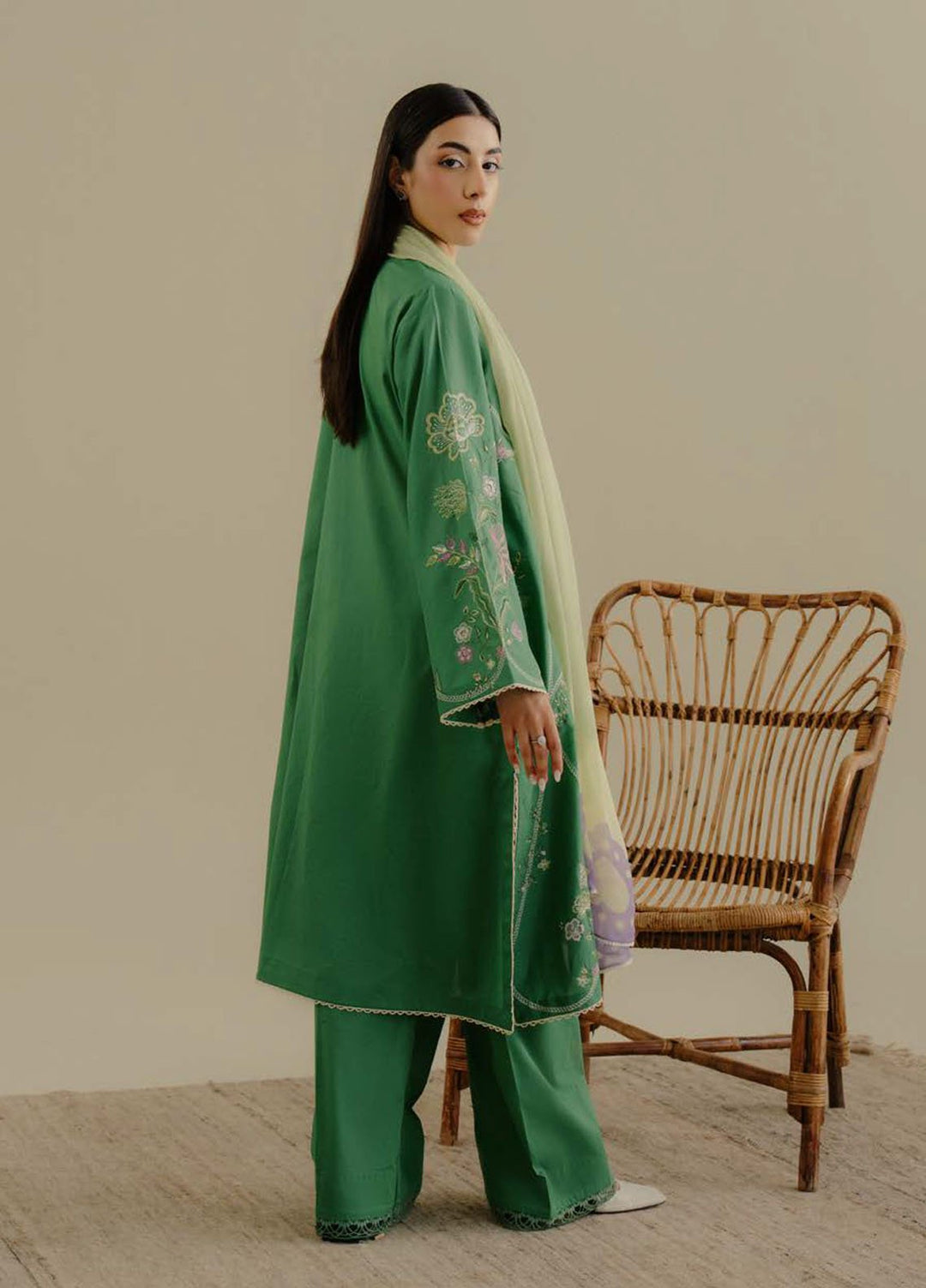 Coco by Zara Shahjahan Embroidered Lawn Suits Unstitched 3 Piece CZS25LD D-8 B Tara - Summer Collection