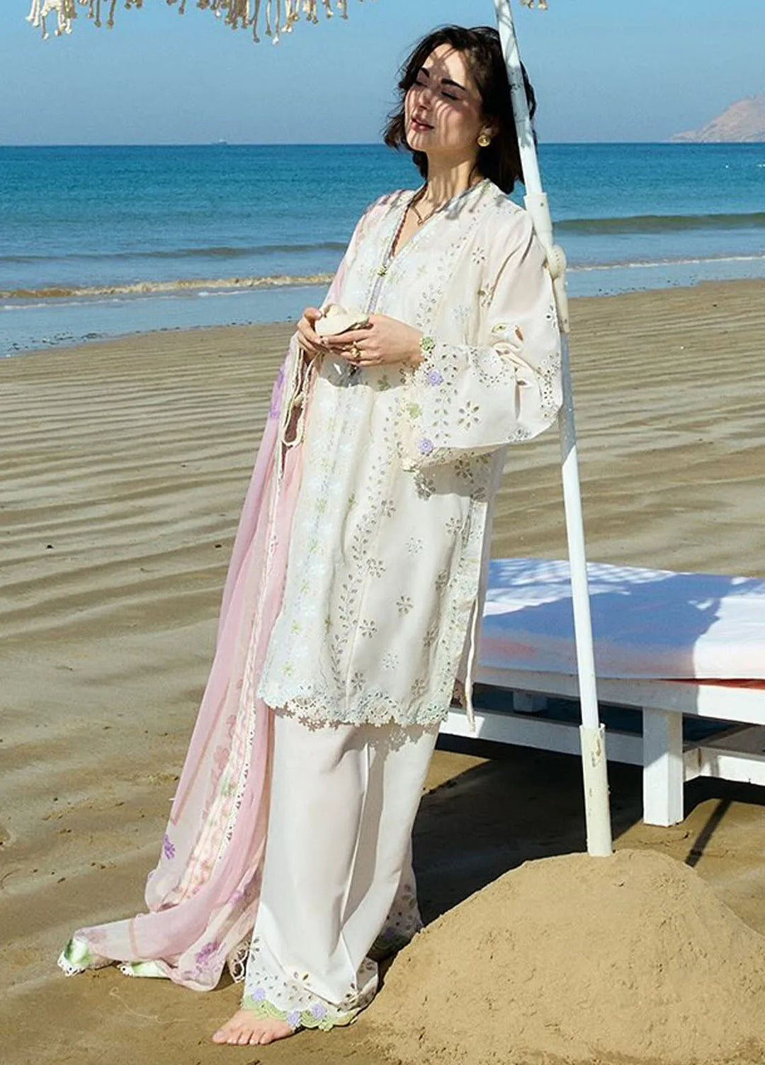 Coco By Zara Shahjahan Embroidered Lawn Suits Unstitched 3 Piece CZS25L D5B Silas - Summer Collection