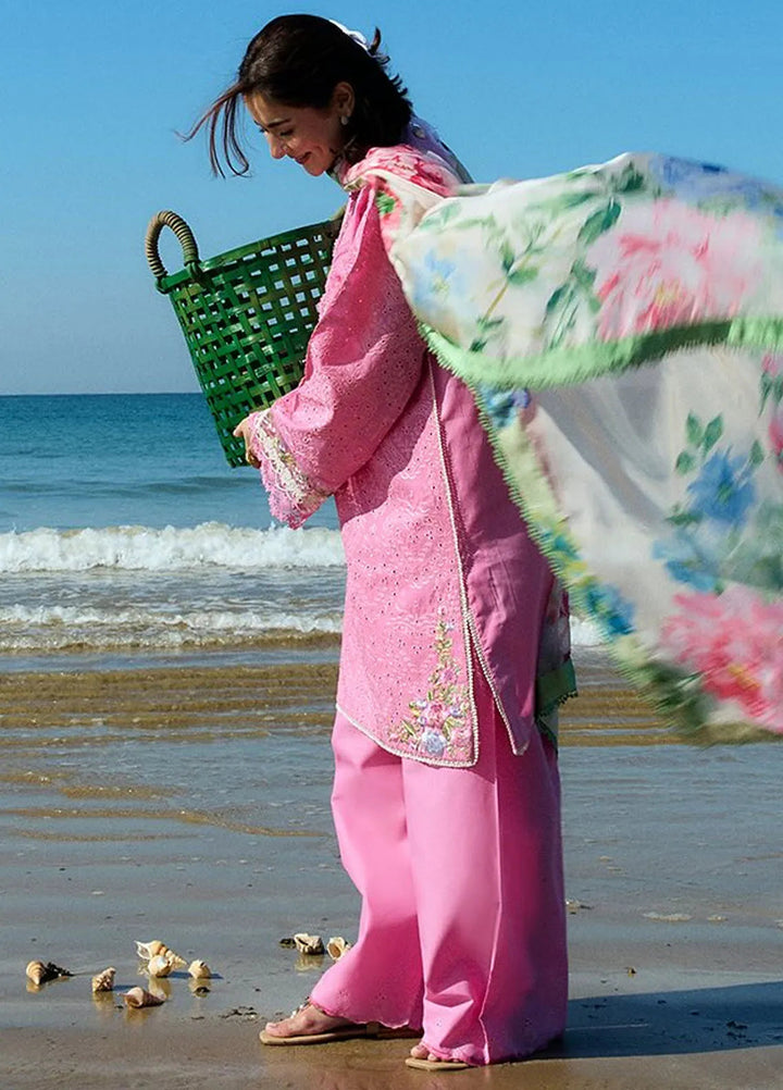 Coco By Zara Shahjahan Embroidered Lawn Suits Unstitched 3 Piece CZS25L D3A Tina - Summer Collection