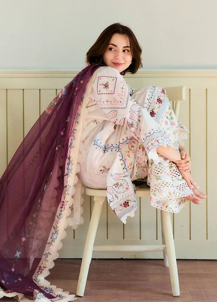 Coco By Zara Shahjahan Embroidered Lawn Suits Unstitched 3 Piece CZS25L D2B Serene - Summer Collection