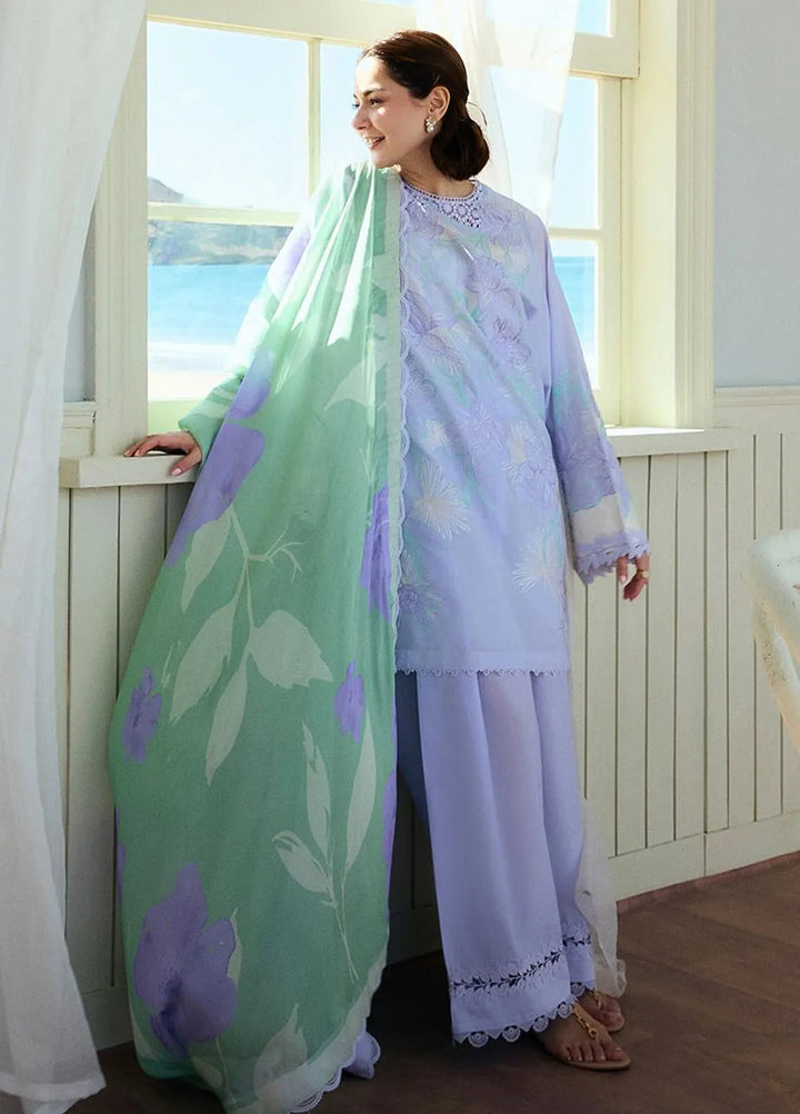 Coco By Zara Shahjahan Embroidered Lawn Suits Unstitched 3 Piece CZS25L D1A Bloom - Summer Collection
