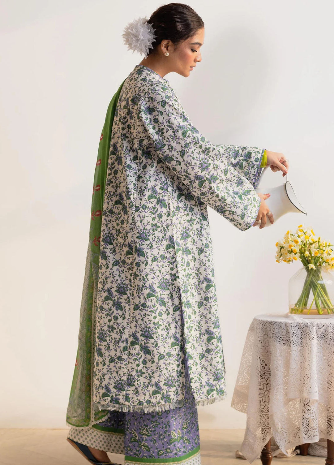 Coco Prints By Zara Shahjahan Printed Lawn Suits Unstitched 3 Piece CZS24P D2 Nargis - Summer Collection