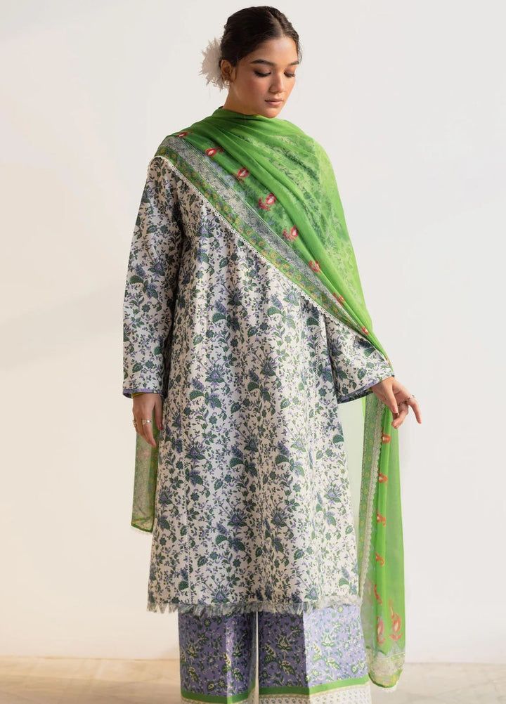 Coco Prints By Zara Shahjahan Printed Lawn Suits Unstitched 3 Piece CZS24P D2 Nargis - Summer Collection