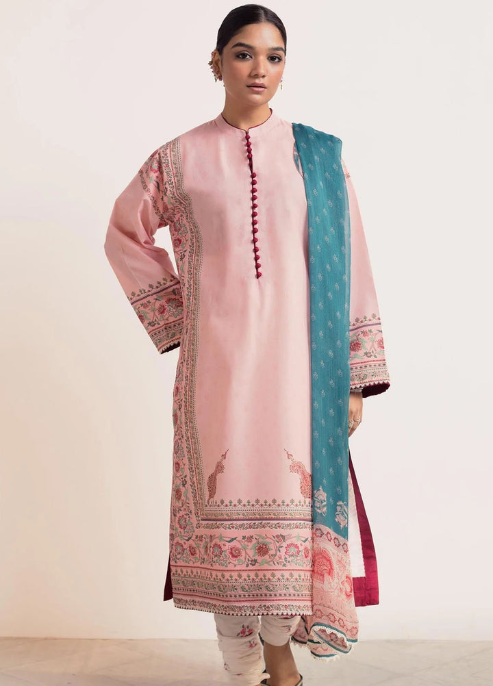 Coco Prints By Zara Shahjahan Printed Lawn Suits Unstitched 3 Piece CZS24P D3 Gulabi - Summer Collection