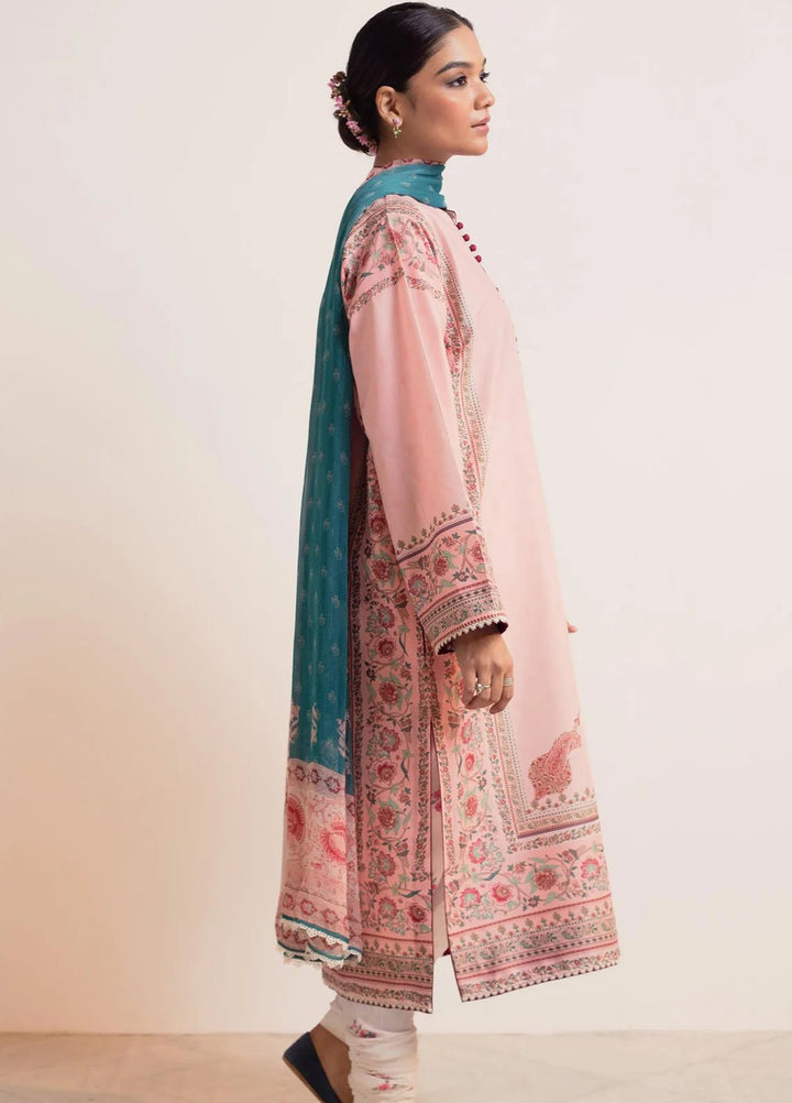 Coco Prints By Zara Shahjahan Printed Lawn Suits Unstitched 3 Piece CZS24P D3 Gulabi - Summer Collection
