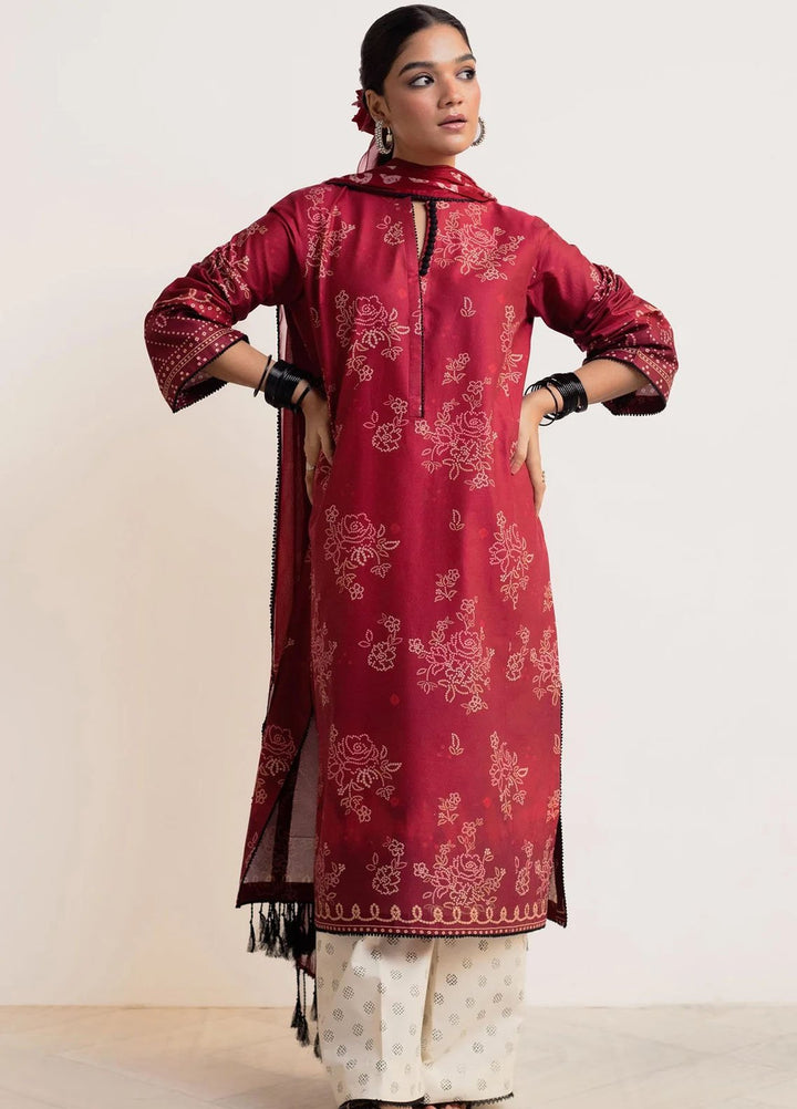 Coco Prints By Zara Shahjahan Printed Lawn Suits Unstitched 3 Piece CZS24P D5 Gulab - Summer Collection