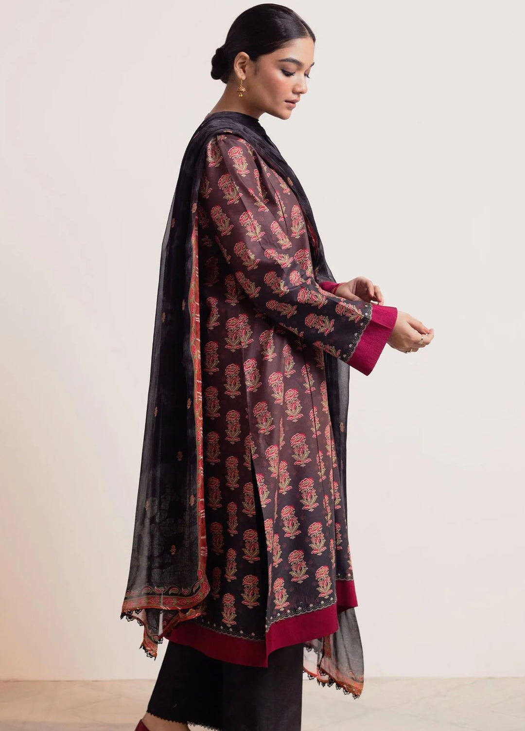 Coco Prints By Zara Shahjahan Printed Lawn Suits Unstitched 3 Piece CZS24P D9 Surkh - Summer Collection