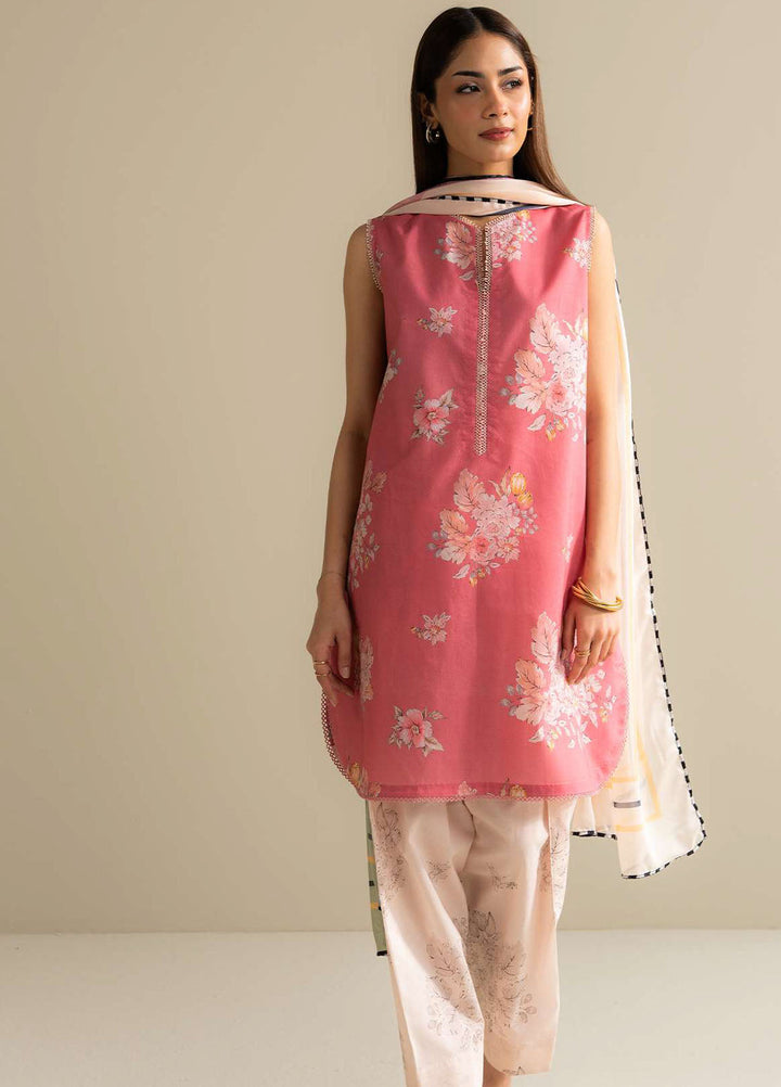 Coco Prints by Zara Shahjahan Printed Lawn Suits Unstitched 3 Piece CZS25PS D-01 A Ovela - Summer Collection