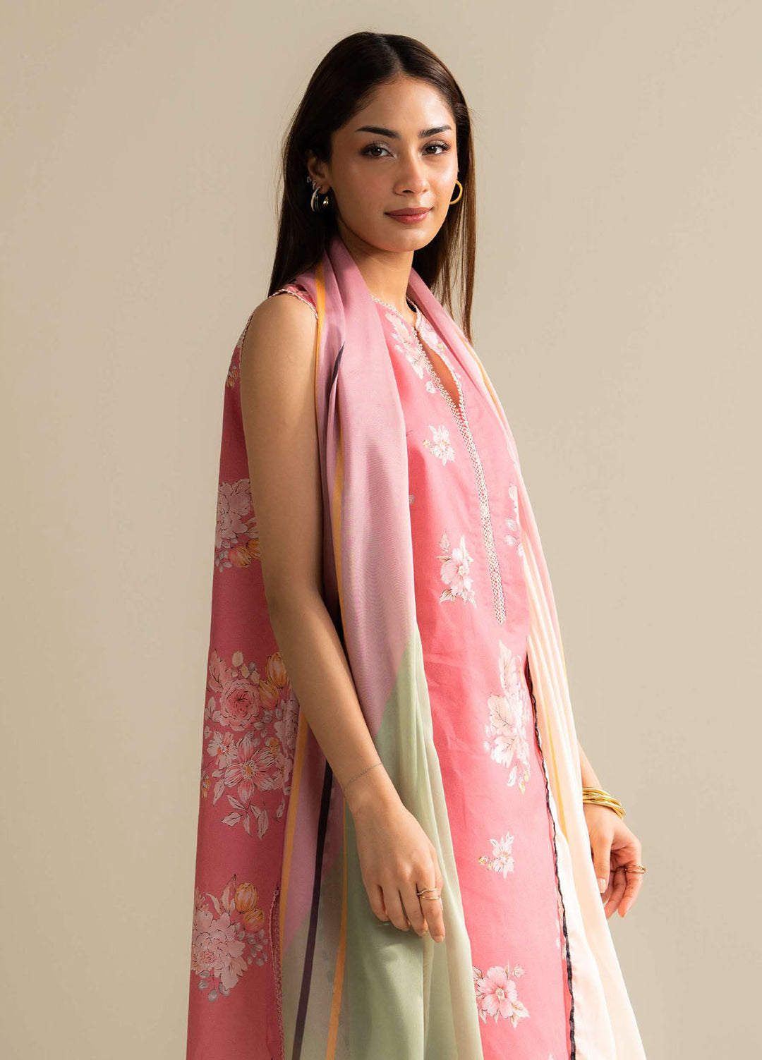 Coco Prints by Zara Shahjahan Printed Lawn Suits Unstitched 3 Piece CZS25PS D-01 A Ovela - Summer Collection