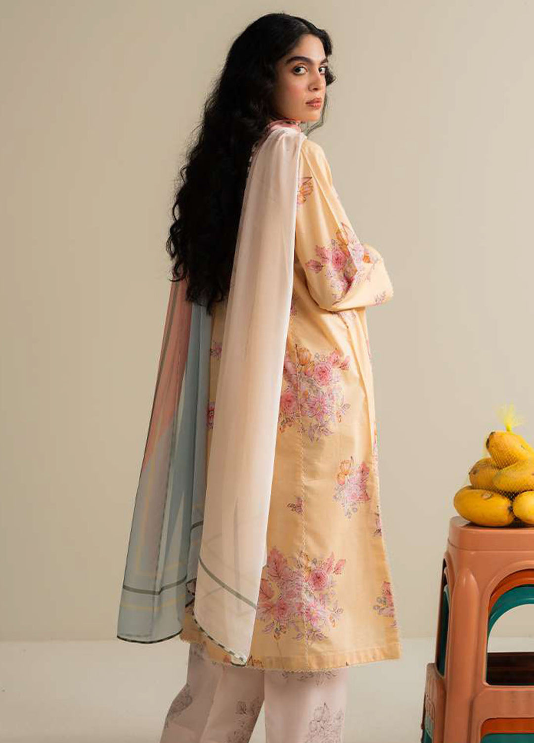 Coco Prints by Zara Shahjahan Printed Lawn Suits Unstitched 3 Piece CZS25PS D-01 B Ovela - Summer Collection