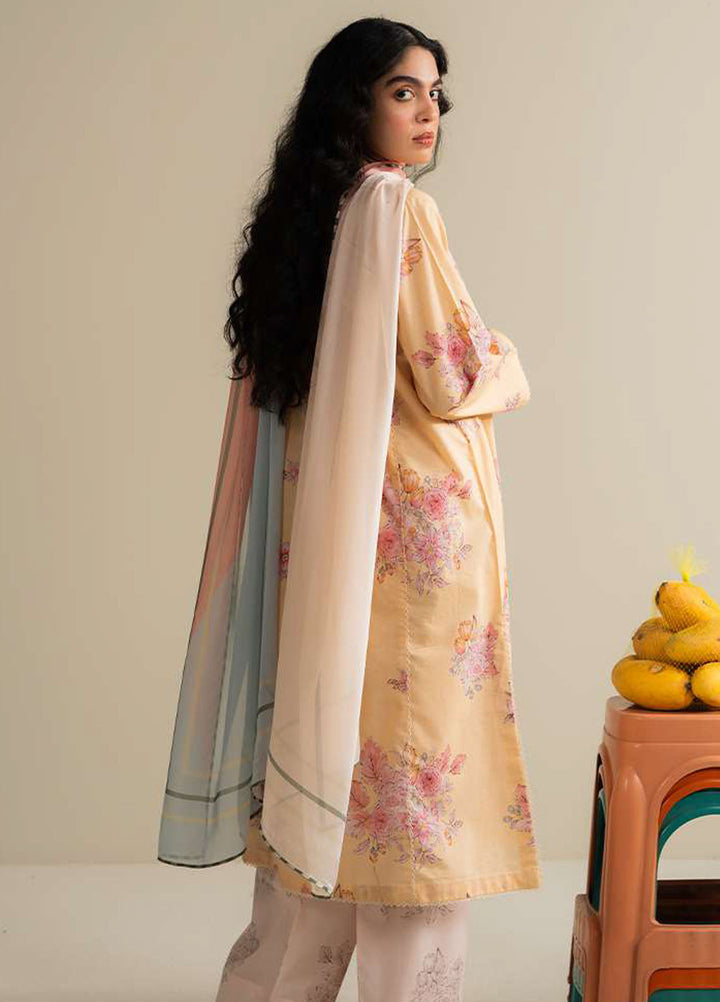 Coco Prints by Zara Shahjahan Printed Lawn Suits Unstitched 3 Piece CZS25PS D-01 B Ovela - Summer Collection