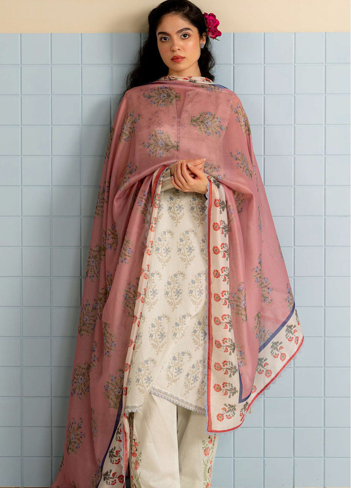 Coco Prints by Zara Shahjahan Printed Lawn Suits Unstitched 3 Piece CZS25PS D-03 B Tinsa - Summer Collection