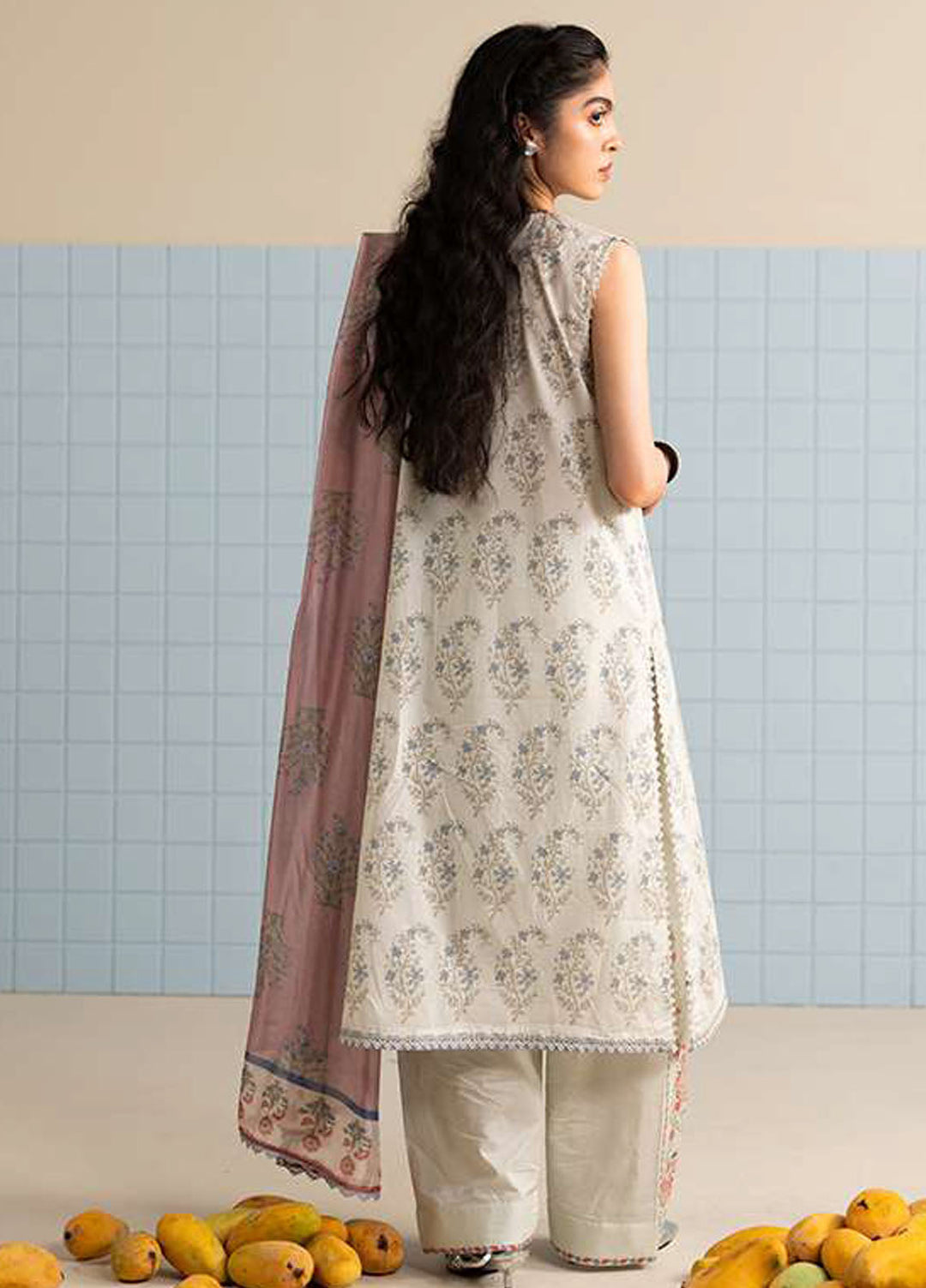 Coco Prints by Zara Shahjahan Printed Lawn Suits Unstitched 3 Piece CZS25PS D-03 B Tinsa - Summer Collection