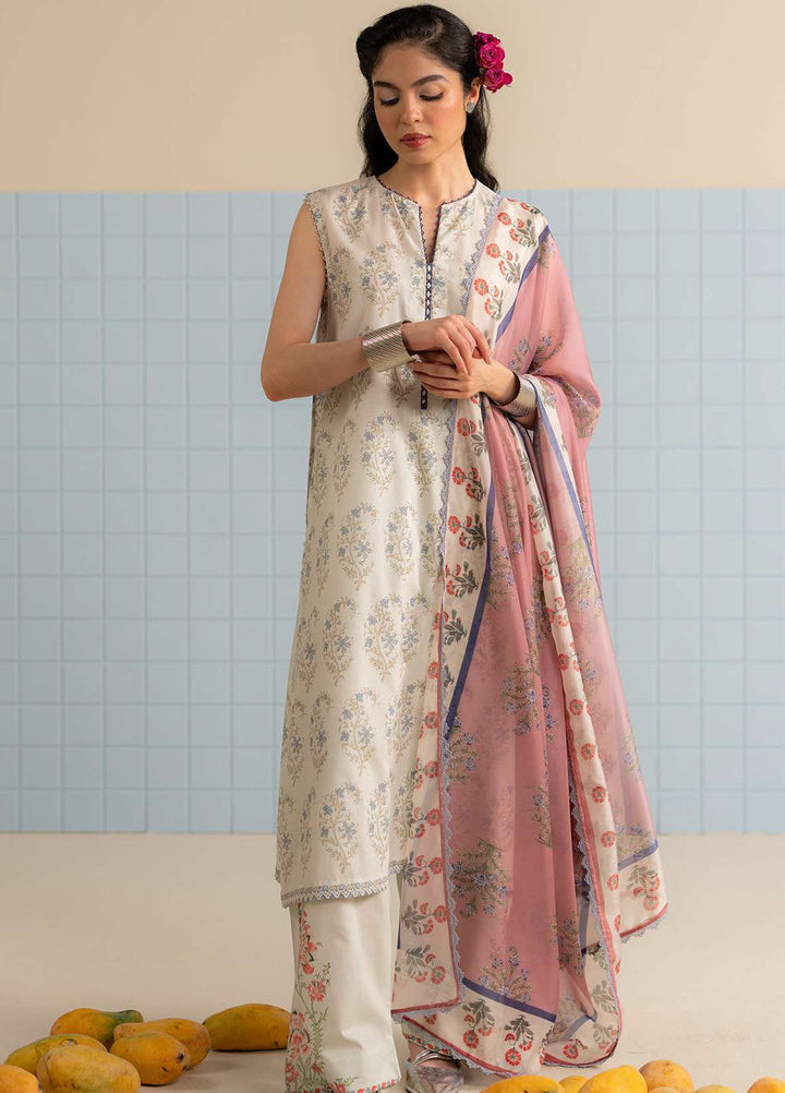 Coco Prints by Zara Shahjahan Printed Lawn Suits Unstitched 3 Piece CZS25PS D-03 B Tinsa - Summer Collection