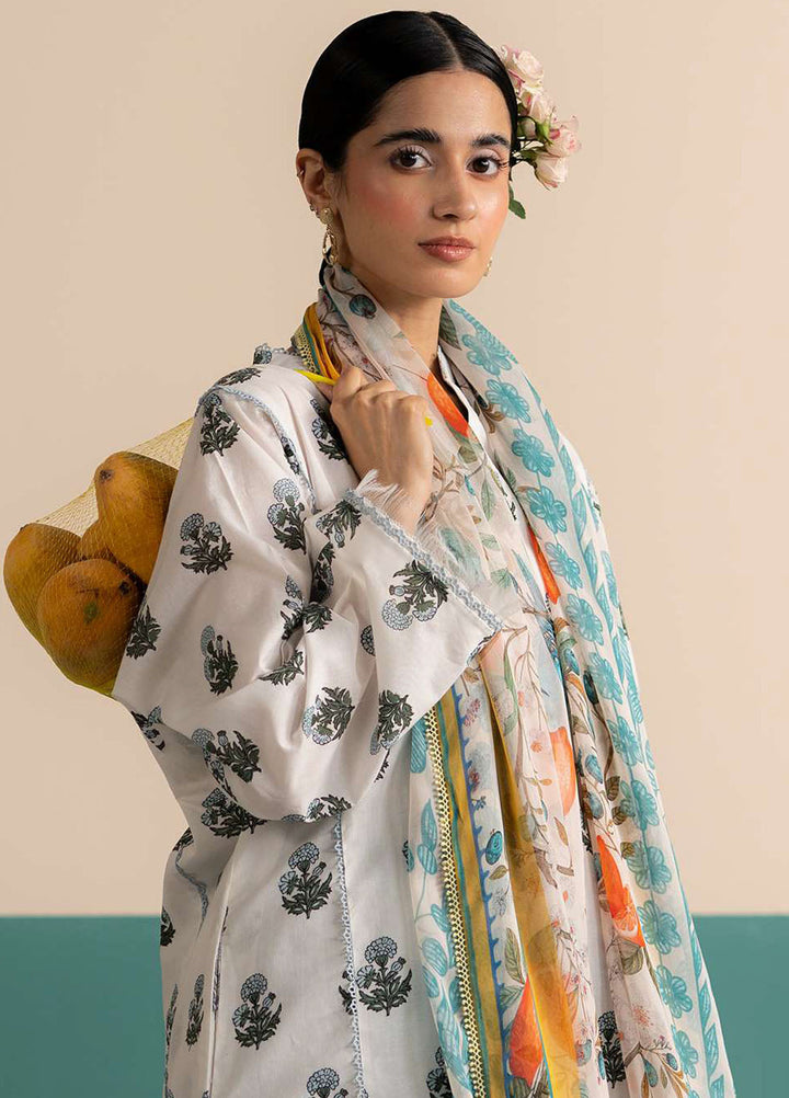 Coco Prints by Zara Shahjahan Printed Lawn Suits Unstitched 3 Piece CZS25PS D-04 B Zofi - Summer Collection