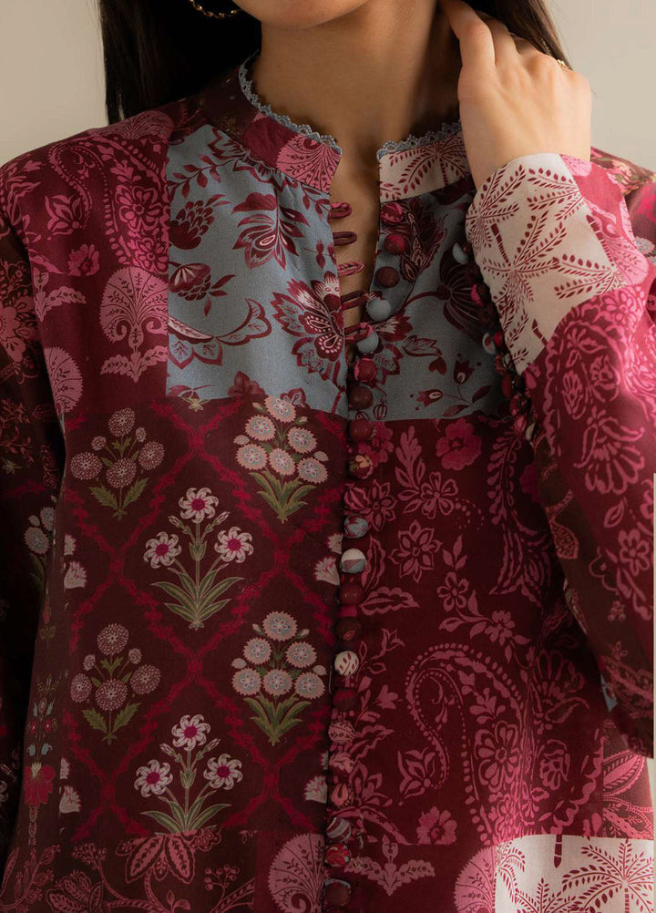 Coco Prints by Zara Shahjahan Printed Lawn Suits Unstitched 3 Piece CZS25PS D-05 A Mevi - Summer Collection