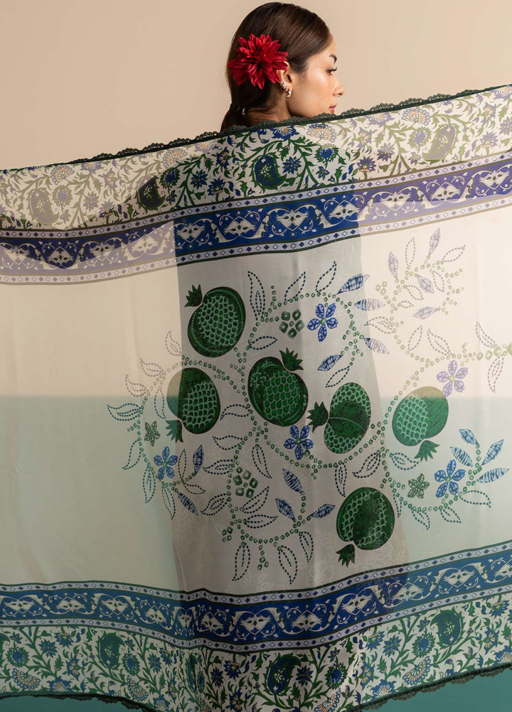 Coco Prints by Zara Shahjahan Printed Lawn Suits Unstitched 3 Piece CZS25PS D-06 A Kina - Summer Collection