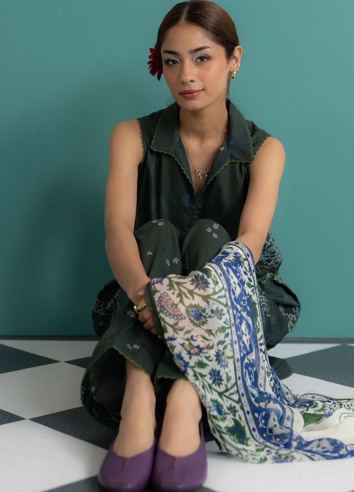 Coco Prints by Zara Shahjahan Printed Lawn Suits Unstitched 3 Piece CZS25PS D-06 A Kina - Summer Collection