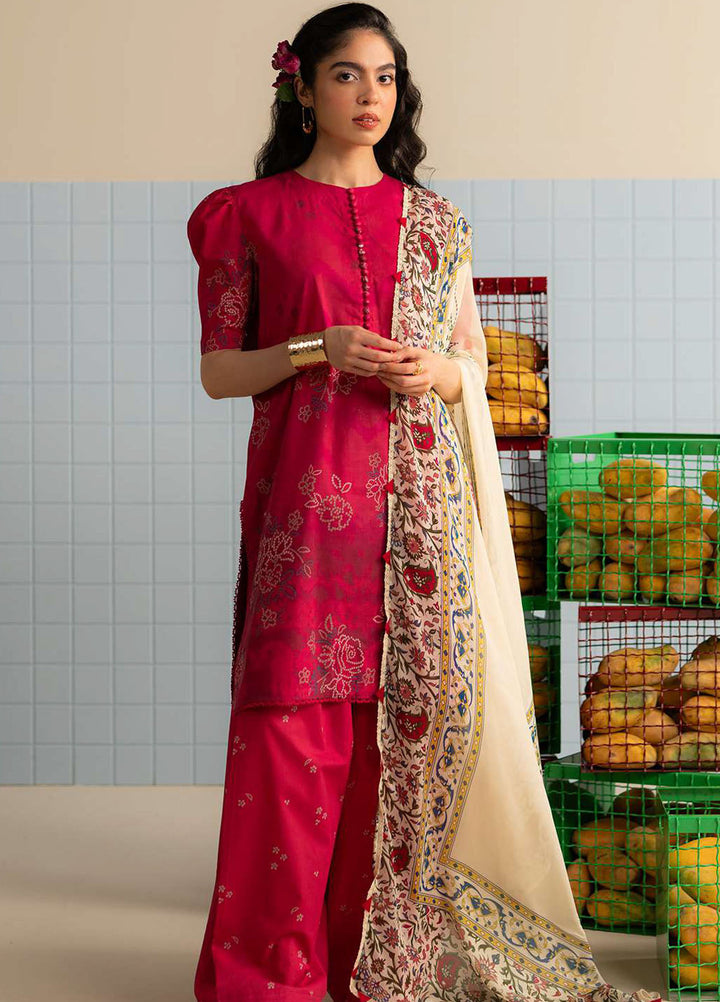 Coco Prints by Zara Shahjahan Printed Lawn Suits Unstitched 3 Piece CZS25PS D-06 B Kina - Summer Collection