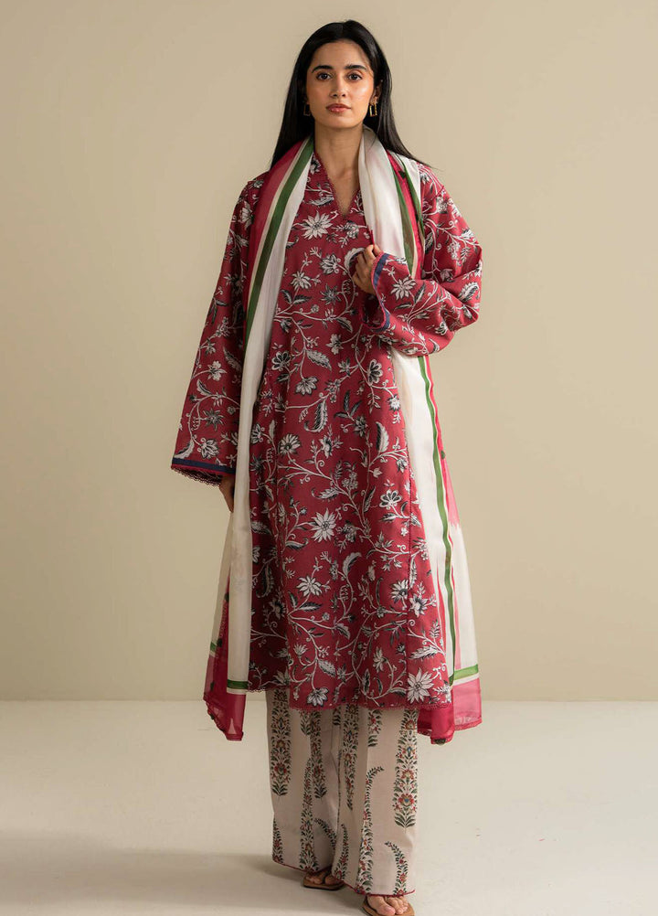 Coco Prints by Zara Shahjahan Printed Lawn Suits Unstitched 3 Piece CZS25PS D-07 A Liore - Summer Collection