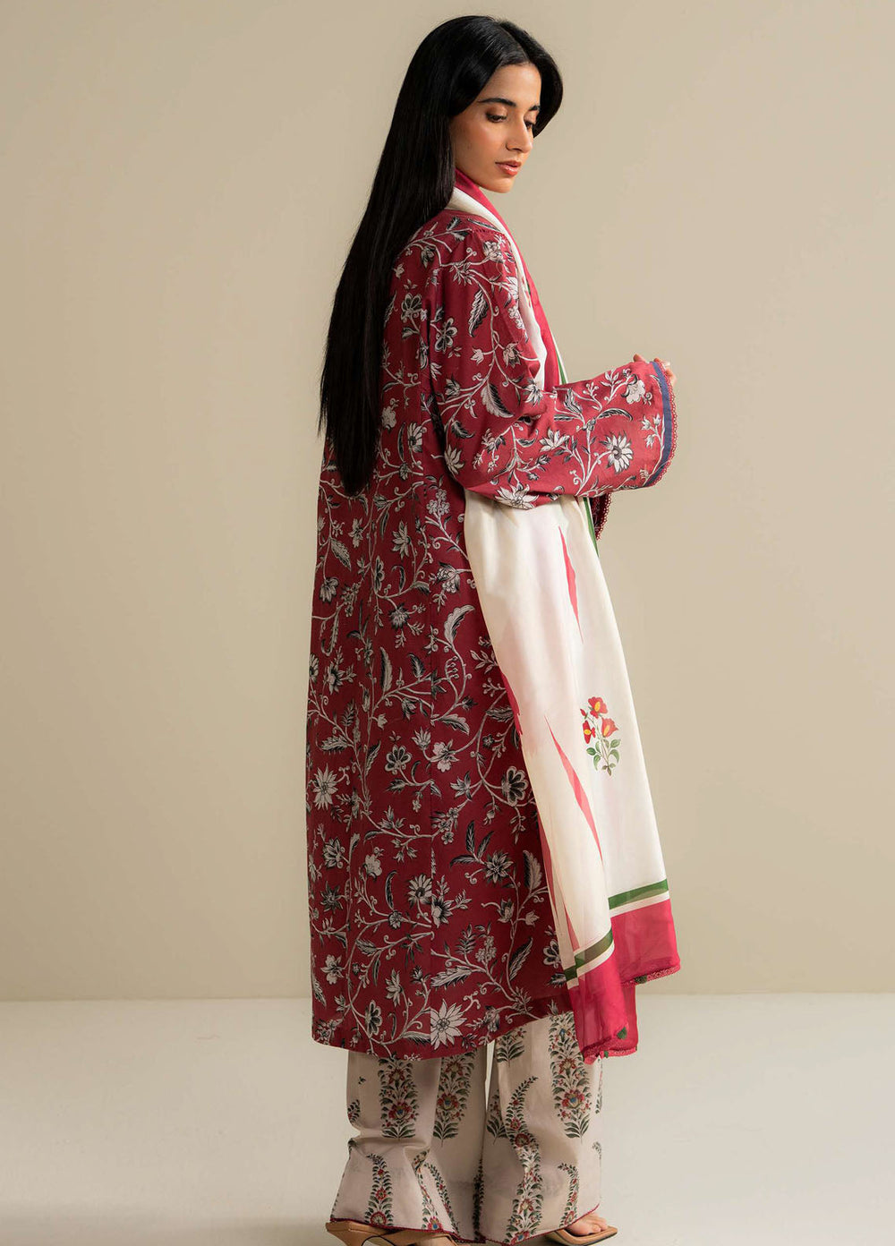 Coco Prints by Zara Shahjahan Printed Lawn Suits Unstitched 3 Piece CZS25PS D-07 A Liore - Summer Collection