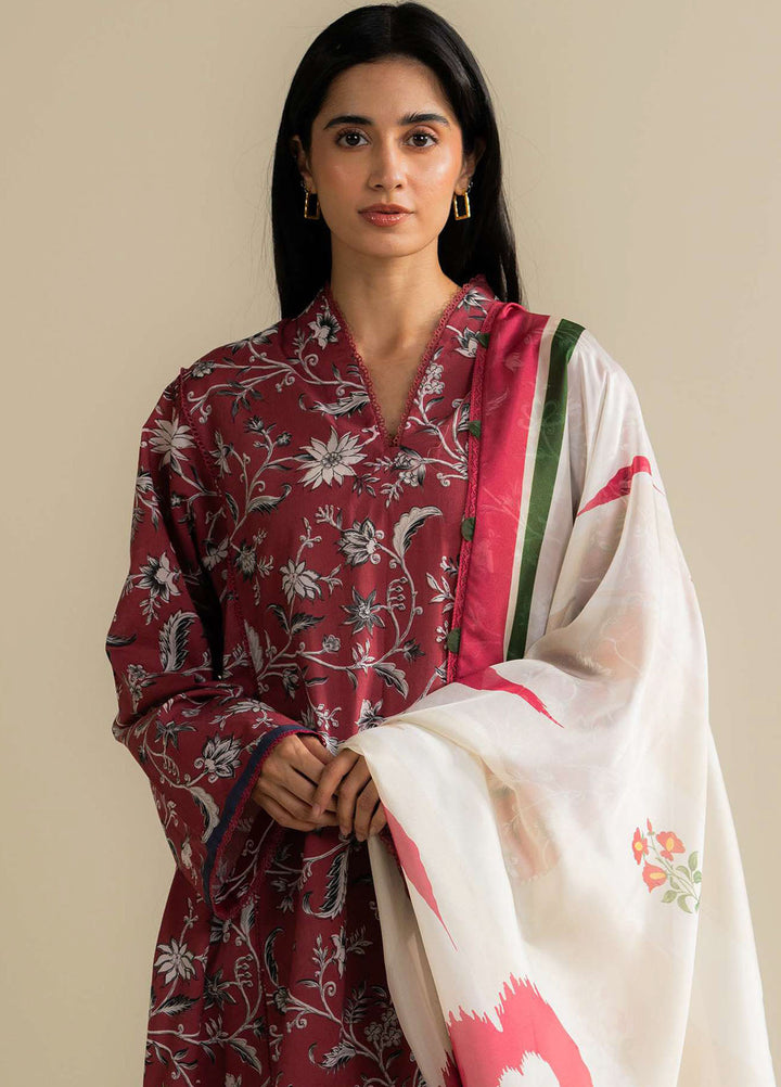 Coco Prints by Zara Shahjahan Printed Lawn Suits Unstitched 3 Piece CZS25PS D-07 A Liore - Summer Collection