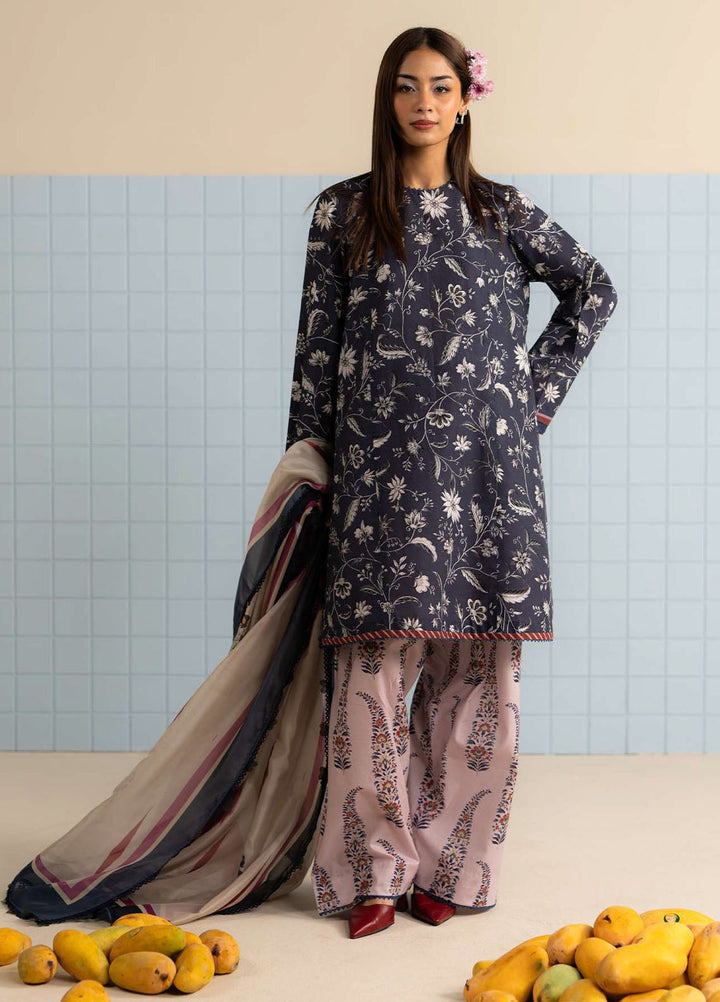 Coco Prints by Zara Shahjahan Printed Lawn Suits Unstitched 3 Piece CZS25PS D-07 B Liore - Summer Collection