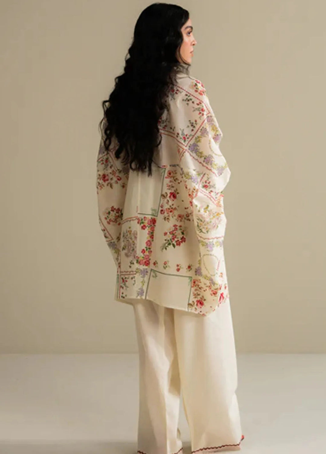 Coco Prints by Zara Shahjahan Printed Lawn Suits Unstitched 3 Piece CZS25PS D-09 A Zarya - Summer Collection