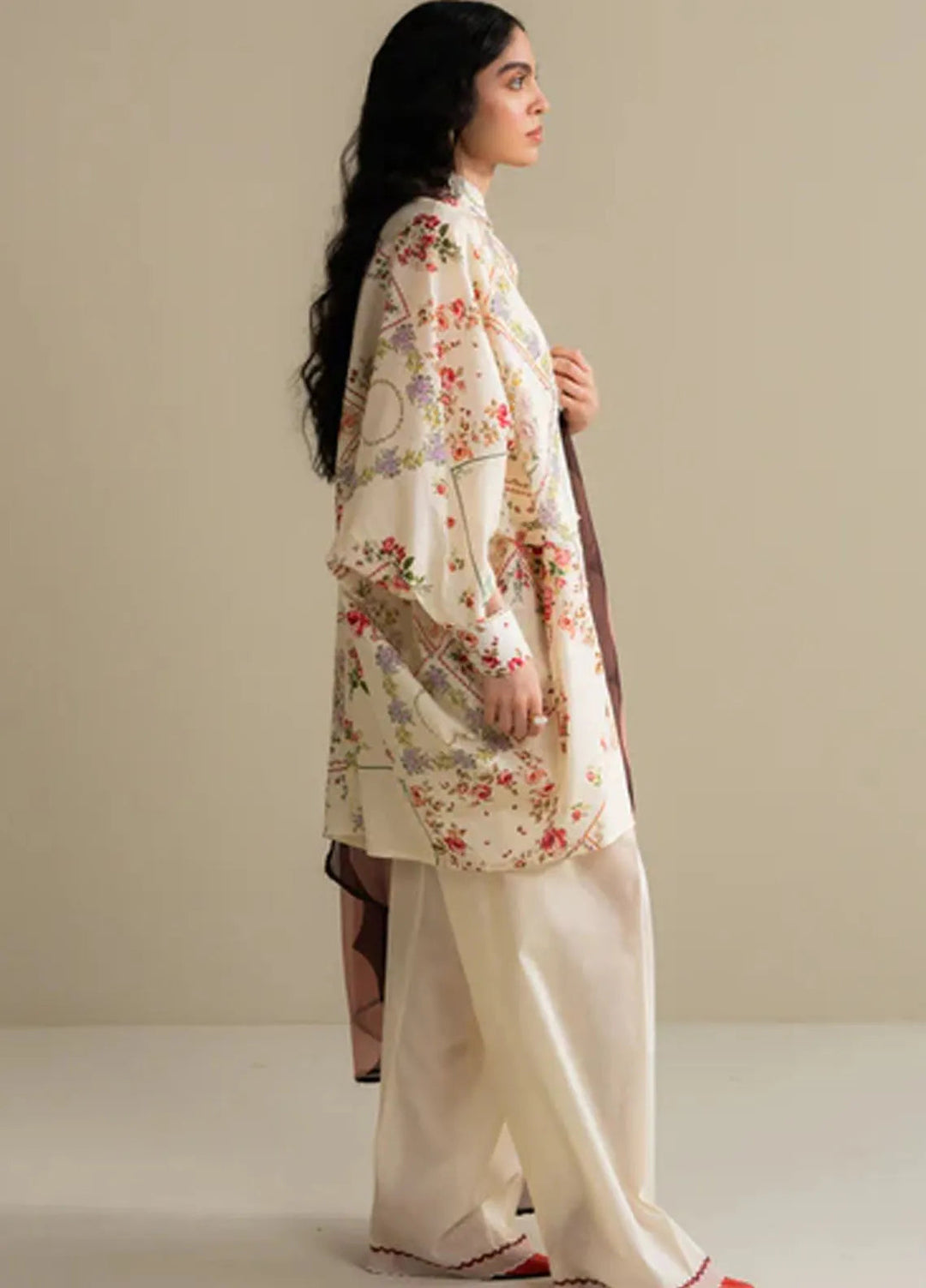 Coco Prints by Zara Shahjahan Printed Lawn Suits Unstitched 3 Piece CZS25PS D-09 A Zarya - Summer Collection