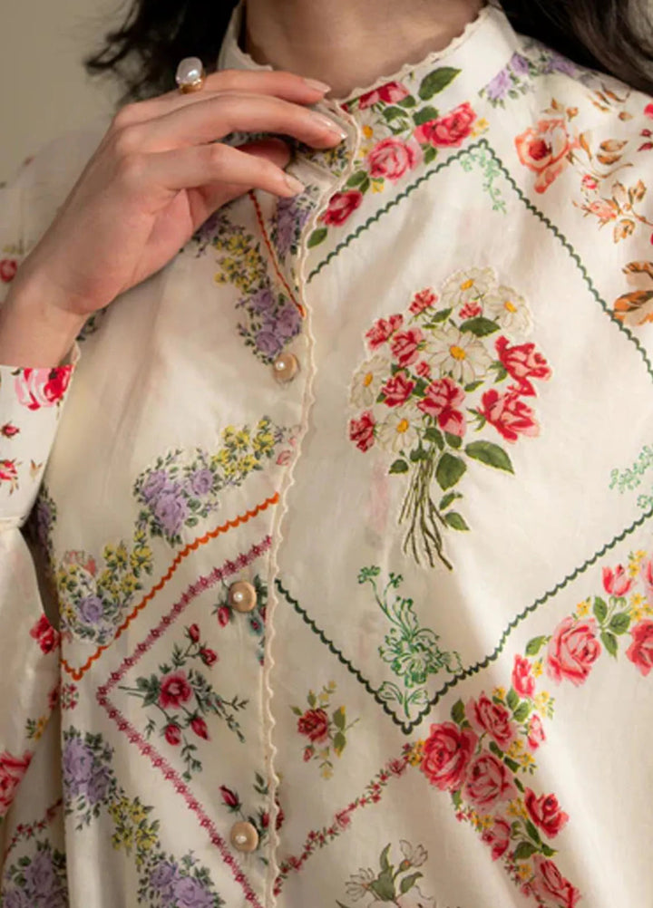 Coco Prints by Zara Shahjahan Printed Lawn Suits Unstitched 3 Piece CZS25PS D-09 A Zarya - Summer Collection