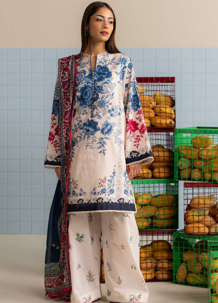 Coco Prints by Zara Shahjahan Printed Lawn Suits Unstitched 3 Piece CZS25PS D-10 A Emin - Summer Collection