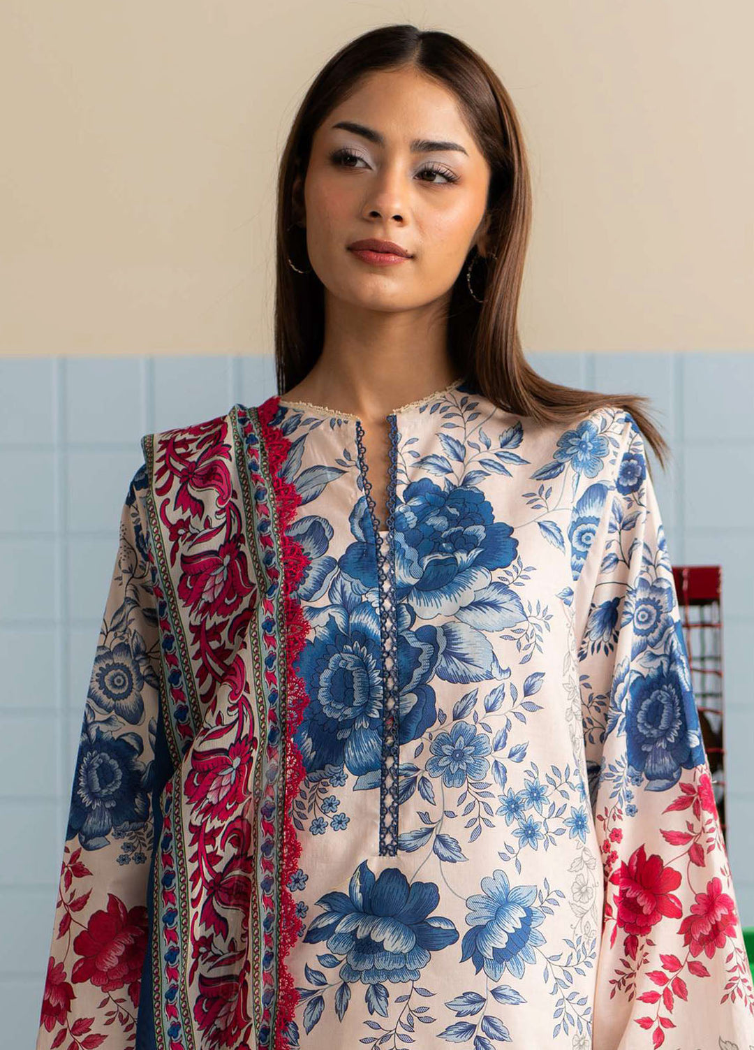 Coco Prints by Zara Shahjahan Printed Lawn Suits Unstitched 3 Piece CZS25PS D-10 A Emin - Summer Collection