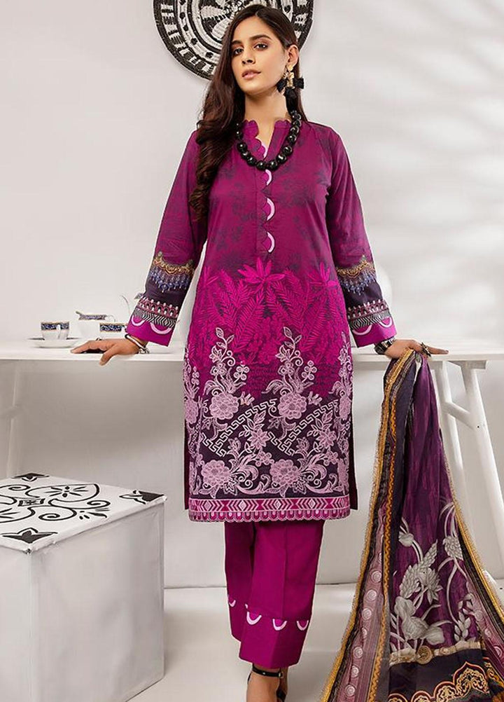 Coco by Al Zohaib Embroidered Lawn Suits Unstitched 3 Piece AZ21C D-09 - Summer Collection