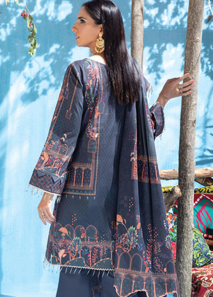 Colors by Al Zohaib Printed Lawn Suits Unstitched 3 Piece AZ21CL D-13 - Summer Collection