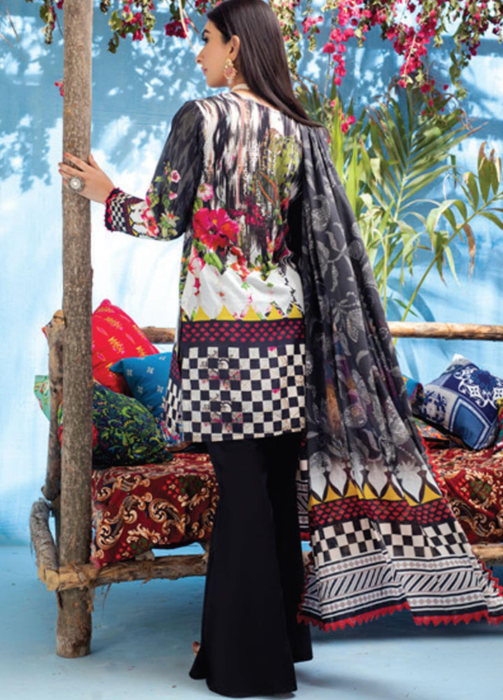 Colors by Al Zohaib Printed Lawn Suits Unstitched 3 Piece AZ21CL D-15 - Summer Collection