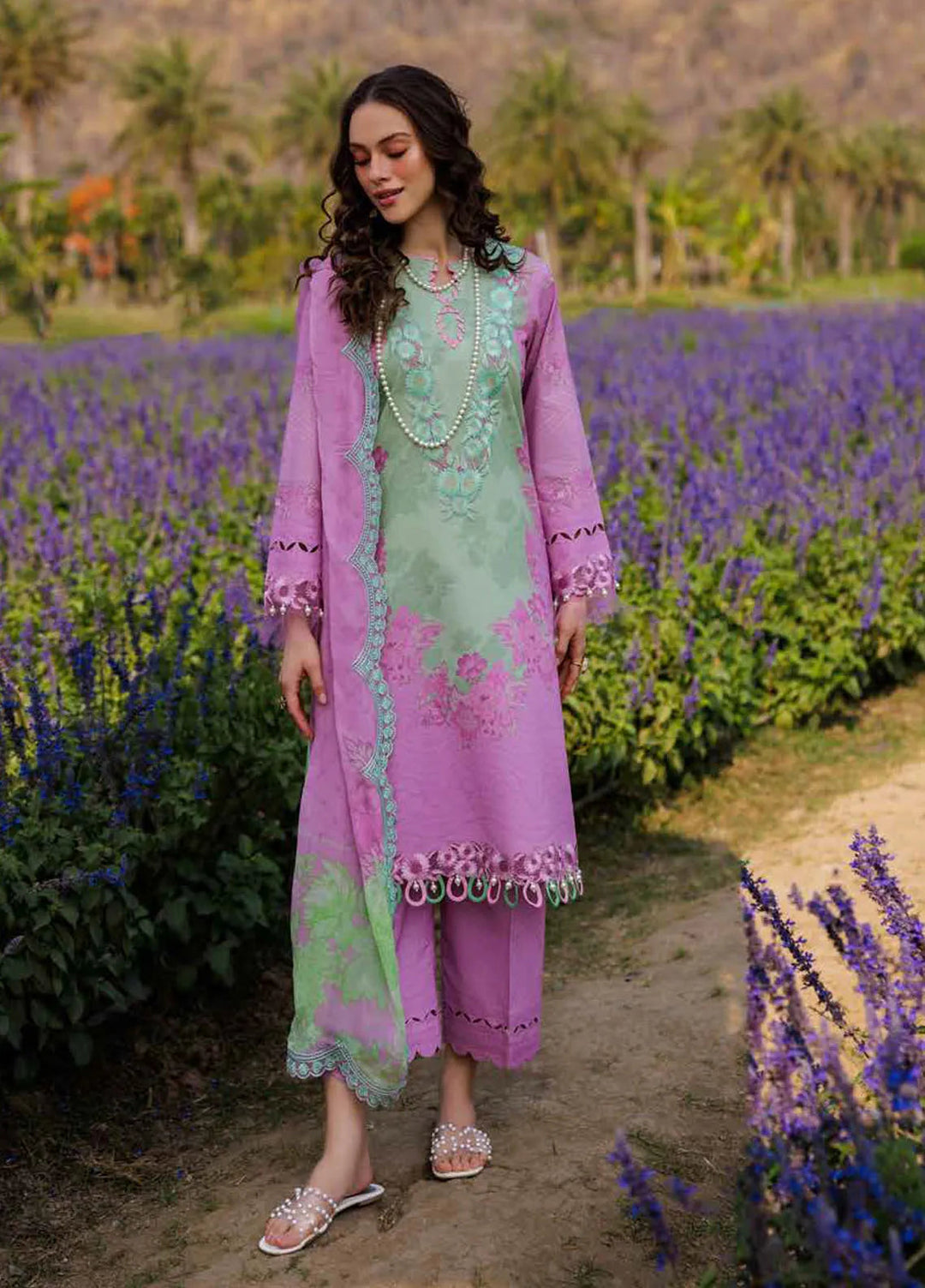Combination by Charizma Embroidered Lawn Suits Unstitched 3 Piece CRZ25CL CC5-03 - Summer Collection