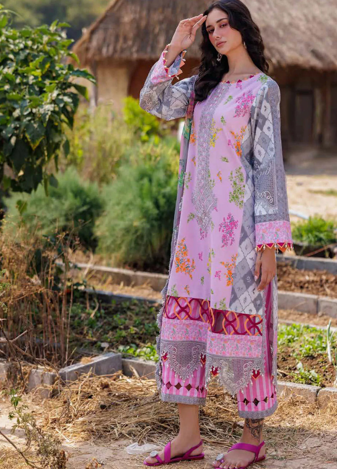 Combination by Charizma Embroidered Lawn Suits Unstitched 3 Piece CRZ25CL CC5-07 - Summer Collection
