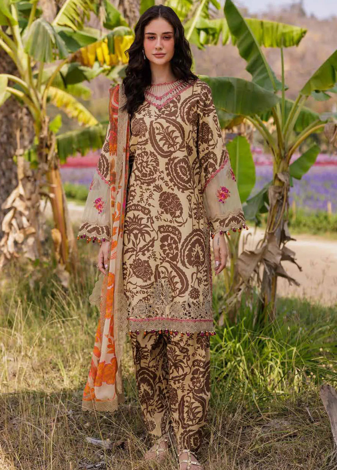 Combination by Charizma Embroidered Lawn Suits Unstitched 3 Piece CRZ25CL CC5-10 - Summer Collection