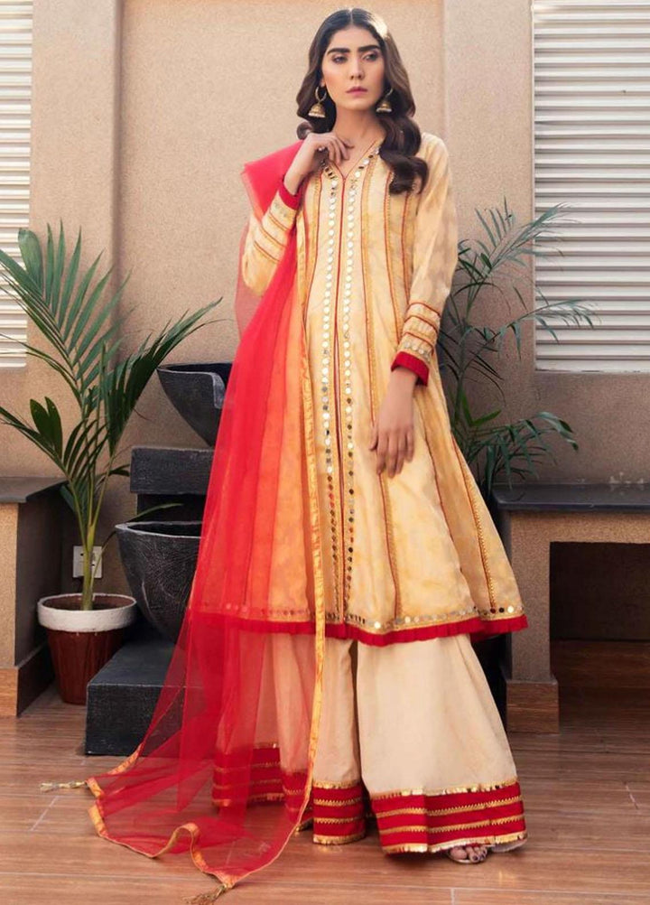 Combinations Luxury Pret  Khaadi net 3 Piece Dress CBN22LP Wild Flower CWC - 221007