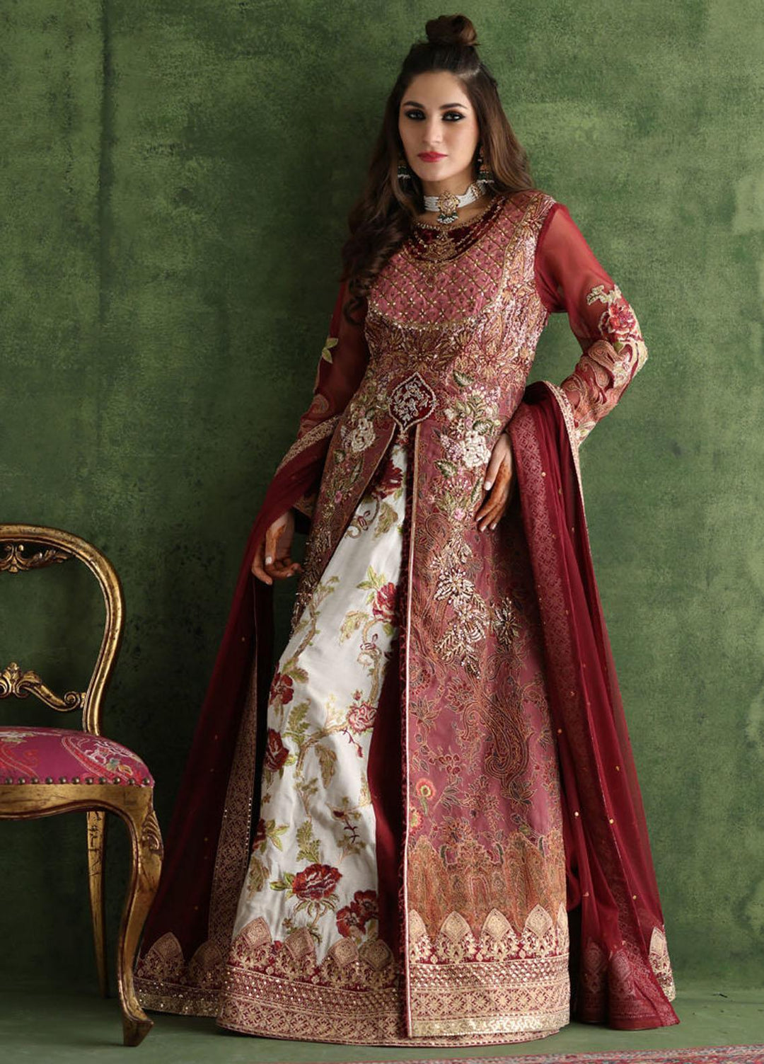 Shamaeel Ansari Pret Embroidered Silk 3 Piece Range CE-02