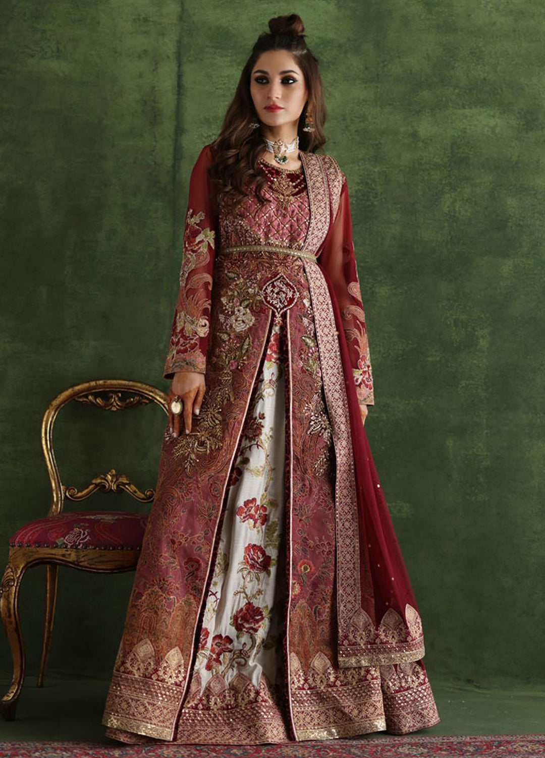 Shamaeel Ansari Pret Embroidered Silk 3 Piece Range CE-02