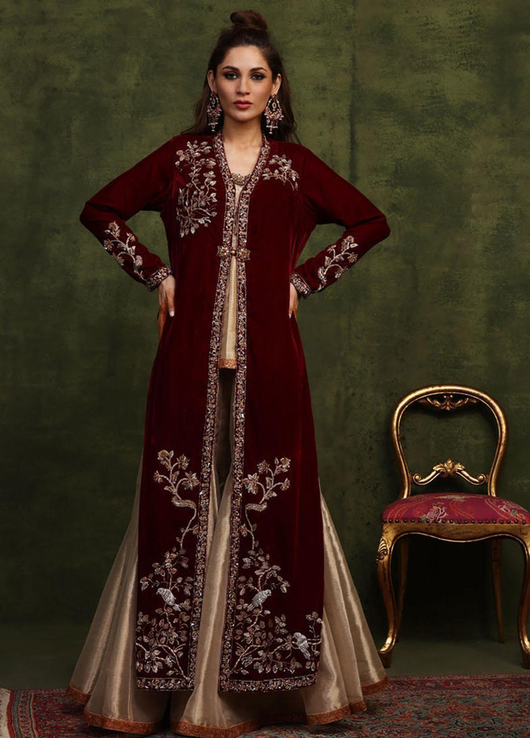 Shamaeel Ansari Pret Embroidered Velvet 2 Piece Suit CE-05