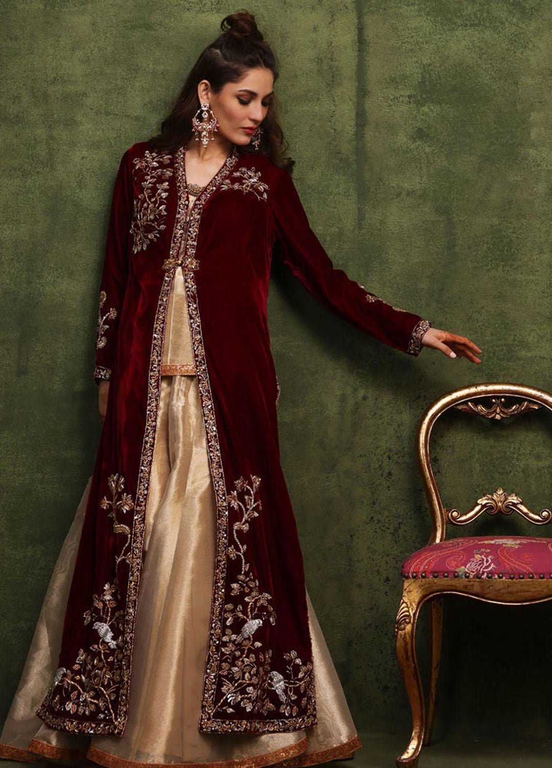 Shamaeel Ansari Pret Embroidered Velvet 2 Piece Suit CE-05