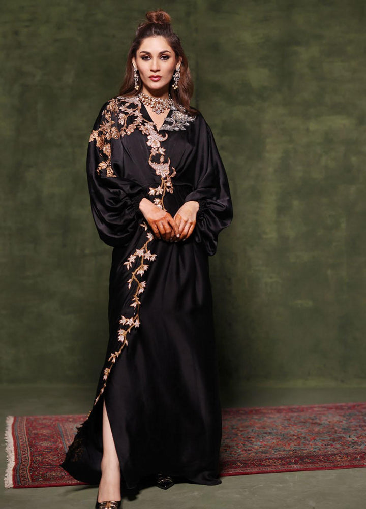 Shamaeel Ansari Pret Embroidered Charmeuse Silk Kaftan CE-09