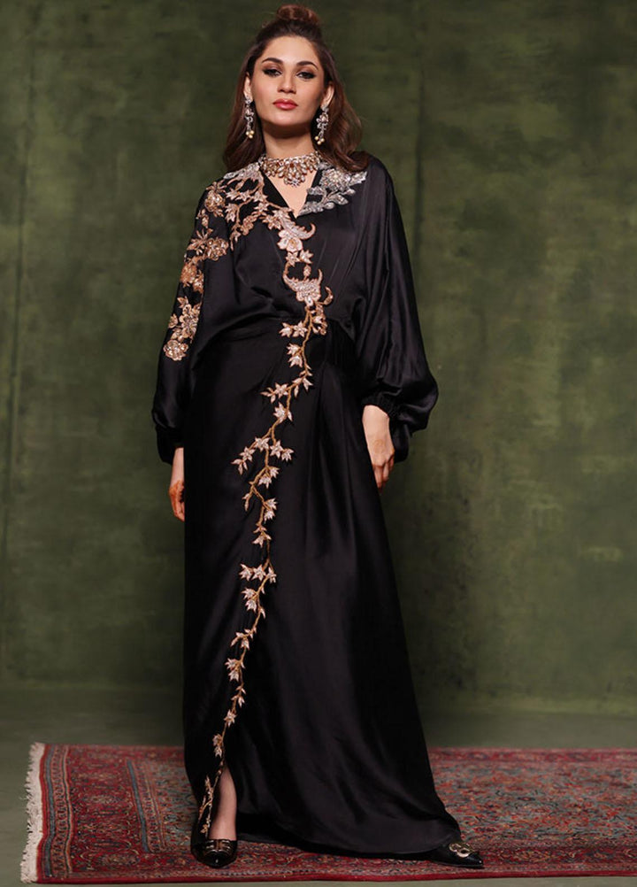 Shamaeel Ansari Pret Embroidered Charmeuse Silk Kaftan CE-09